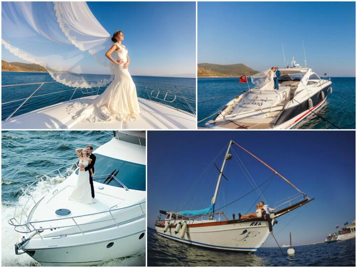 свадьба На яхте в открытом море в Черногории