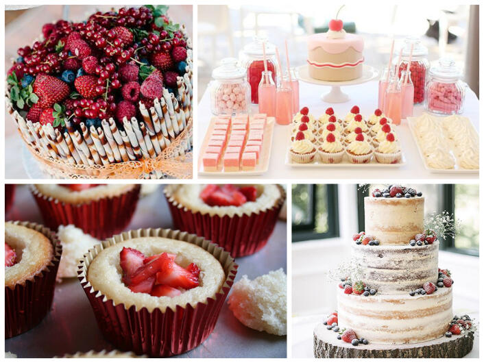 свадебный торт в ягодном стиле